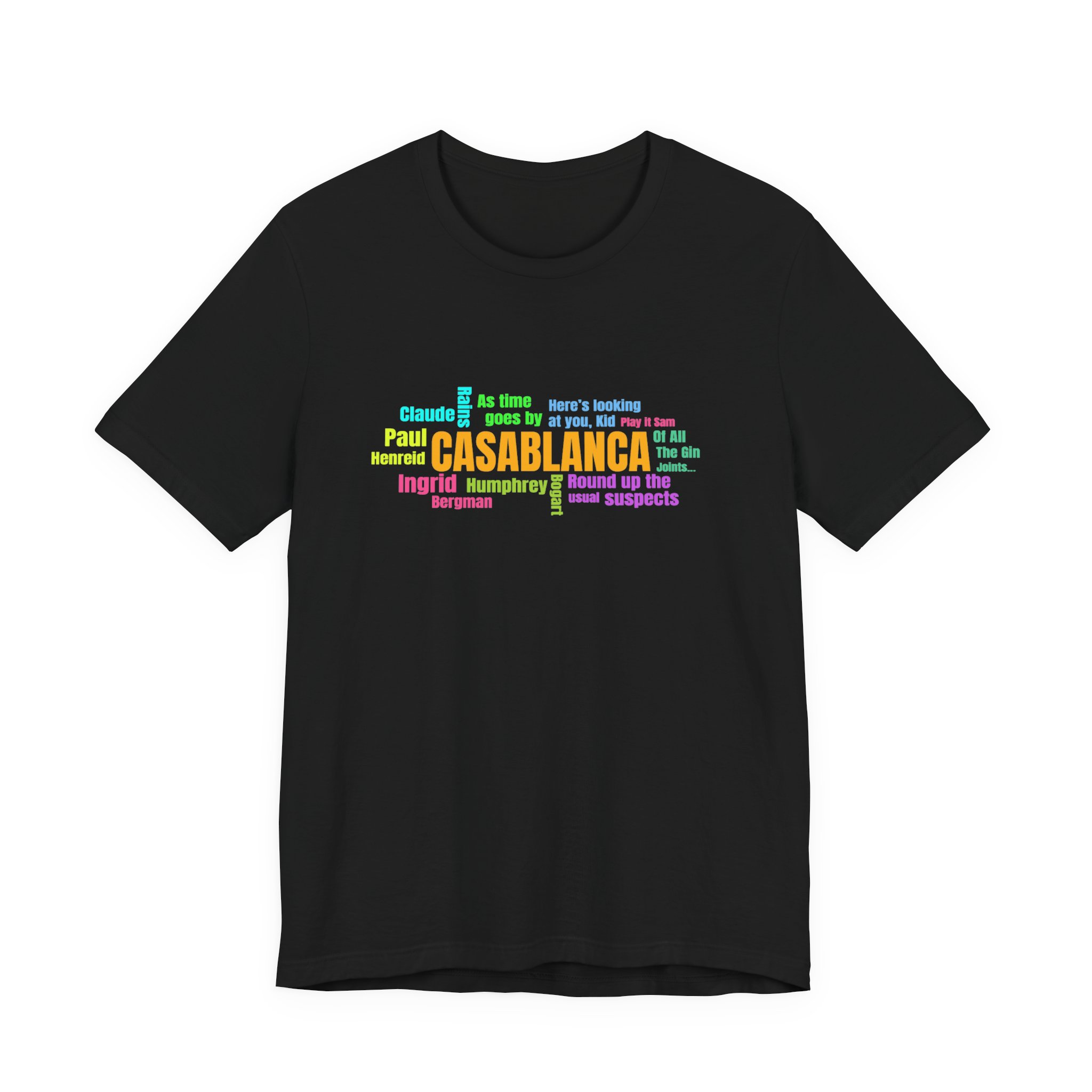 Vintage Movie T-Shirt, Movie Word Cloud T-Shirt - Image 2