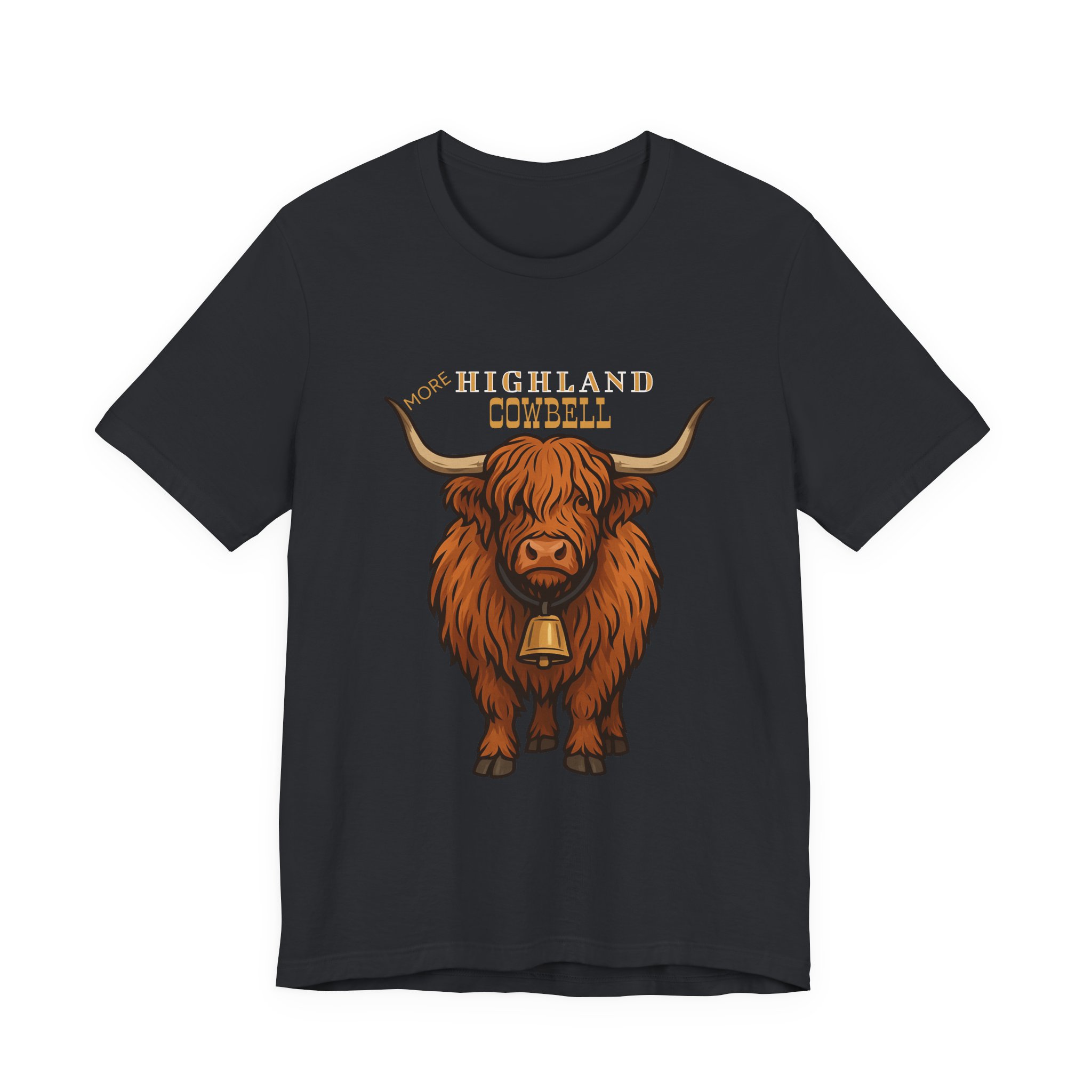 Highland Cow T-Shirt with Cowbell, Rustic Cow Shirt - Image 15