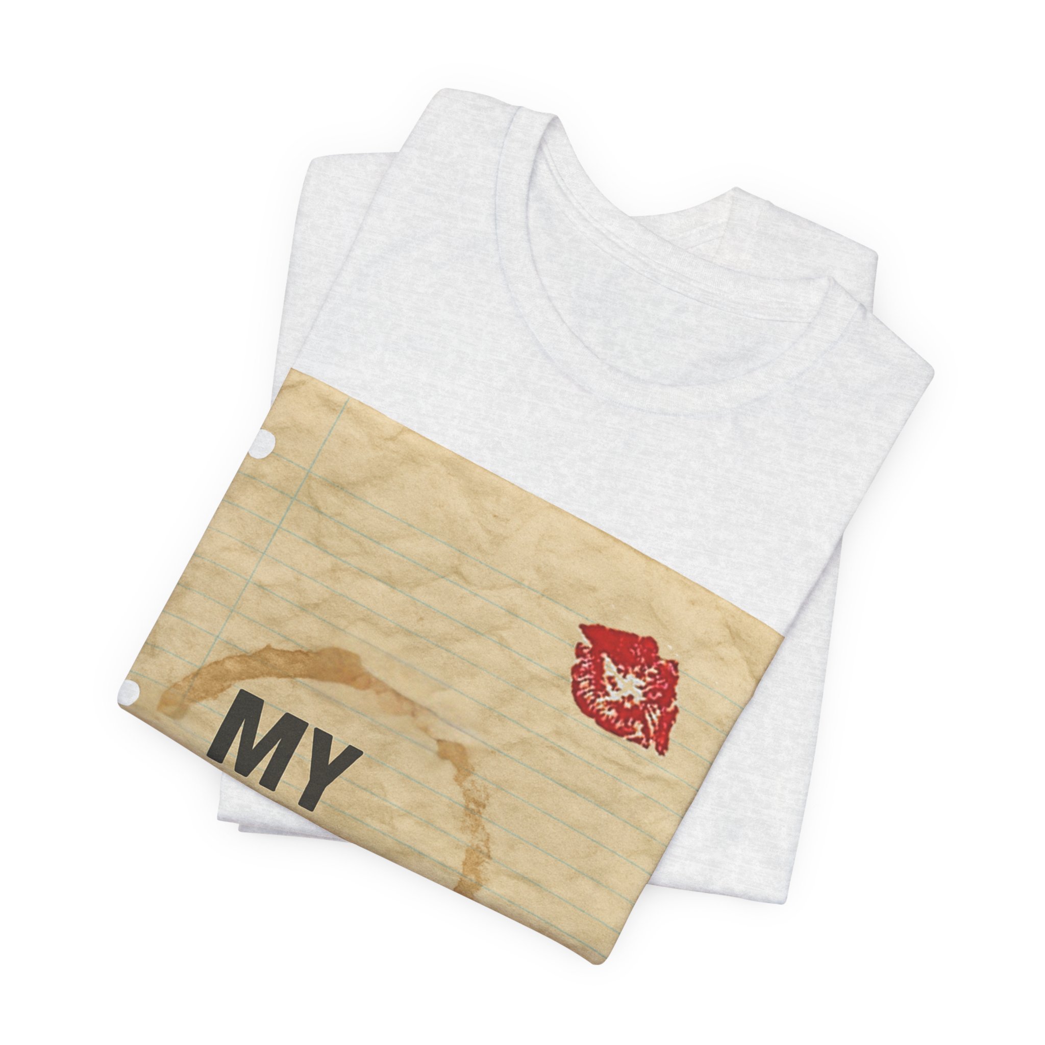 My Minds A Blank Tee, Lipstick and Coffee Stain, Funny Movie Tee - Image 3