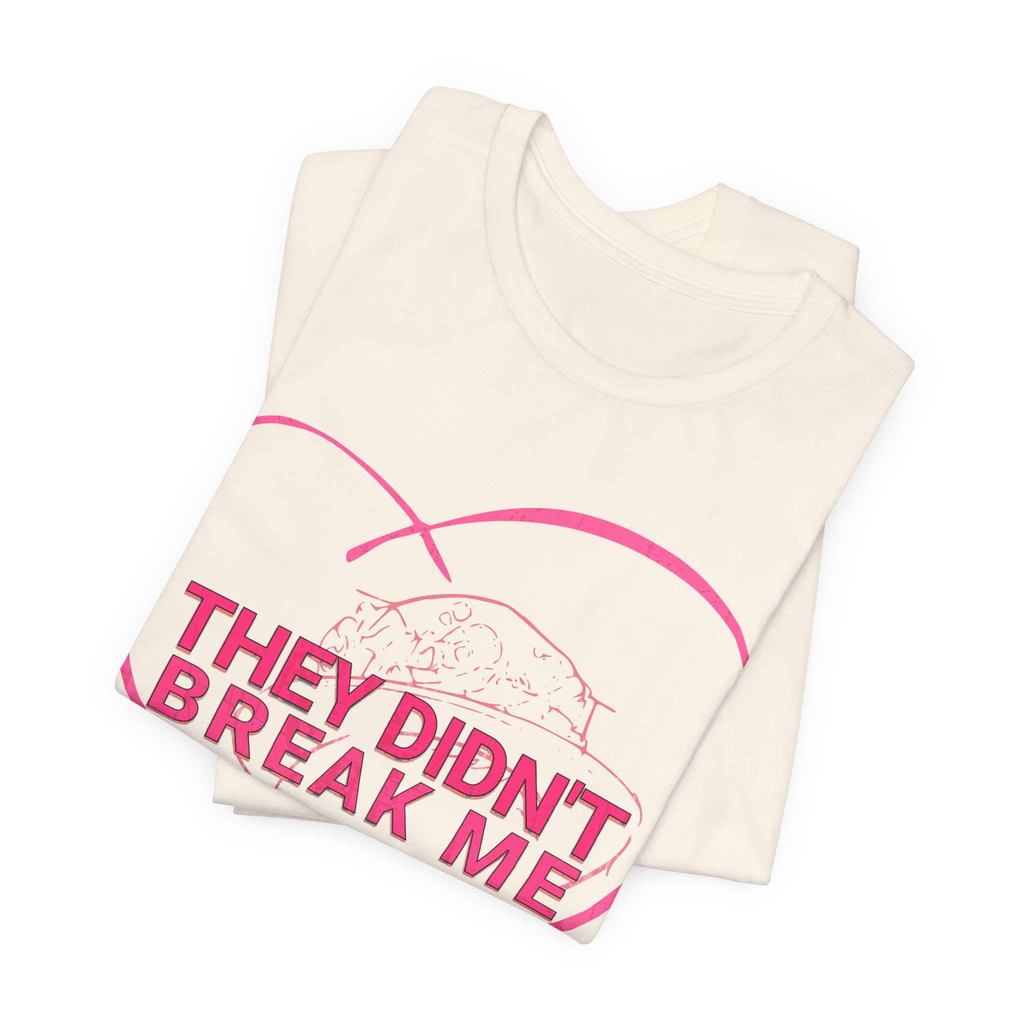They Didn't Break Me Shirt , Pink Heart Graphic Tee , Feminine Line Art Tee - Image 11