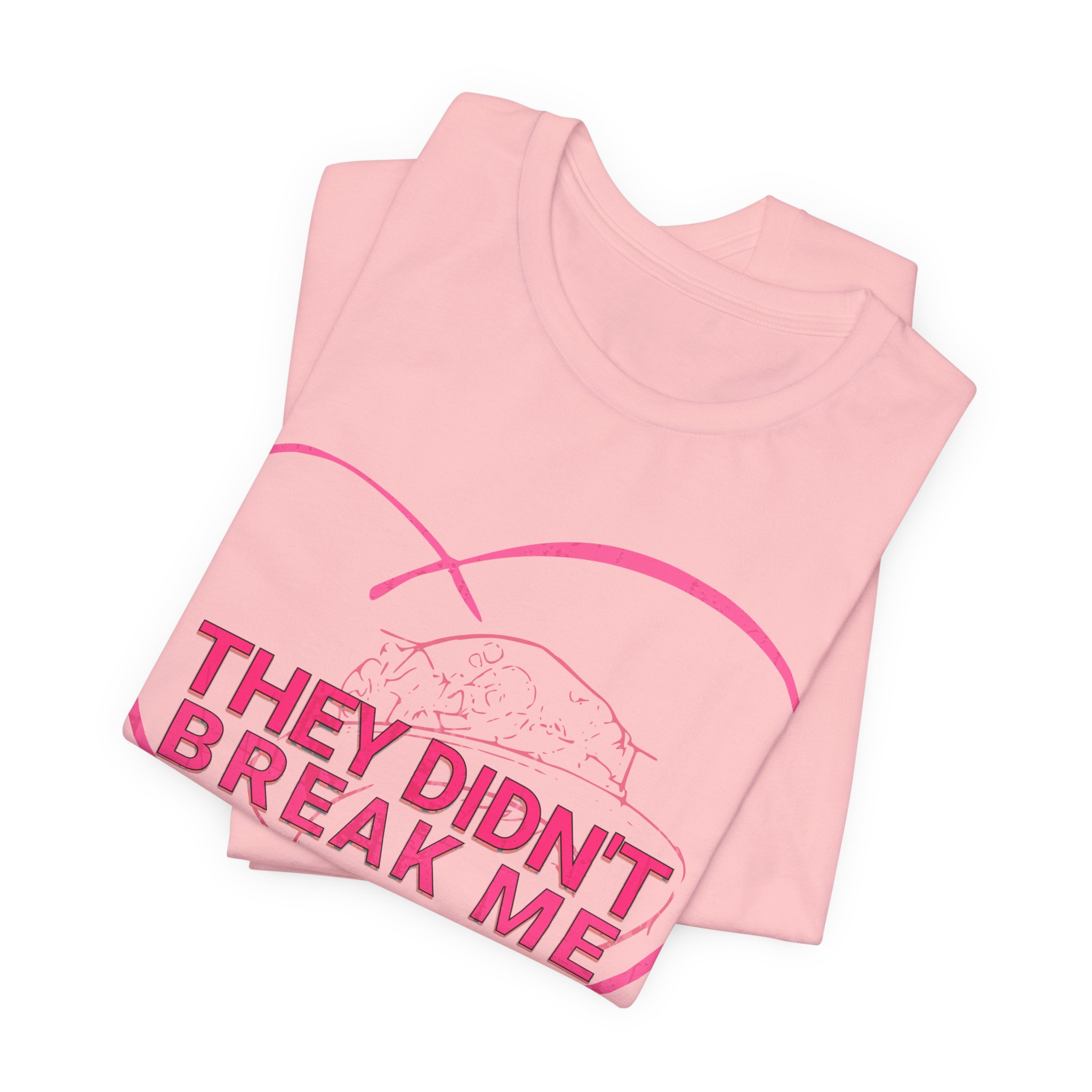 They Didn't Break Me Shirt , Pink Heart Graphic Tee , Feminine Line Art Tee - Image 17