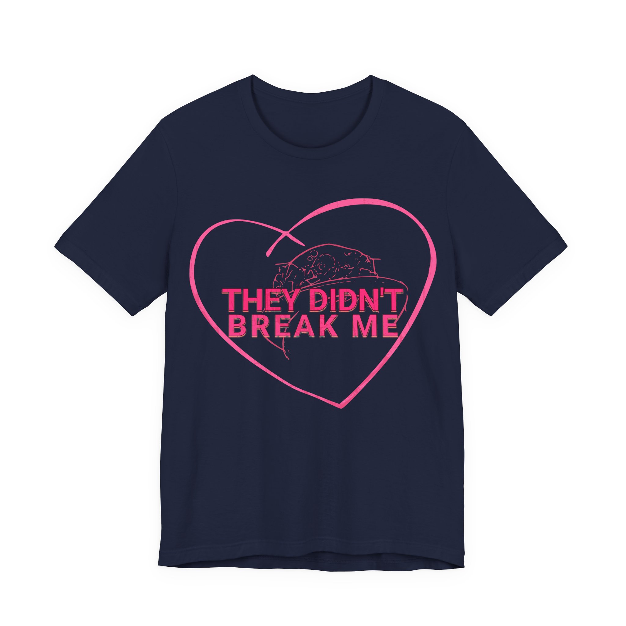 They Didn't Break Me Shirt , Pink Heart Graphic Tee , Feminine Line Art Tee - Image 13