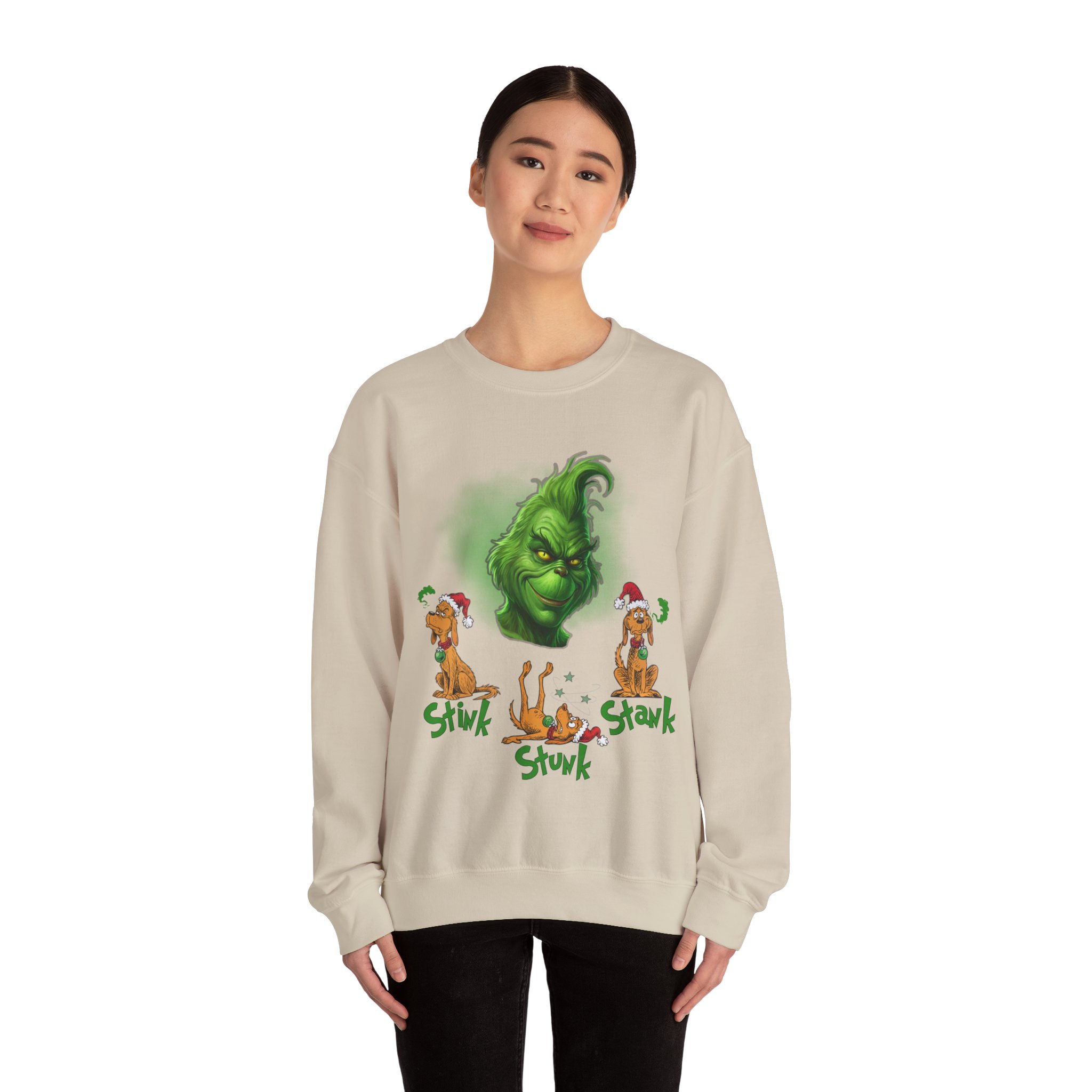 Funny Christmas Stink Stank Stunk Shirt, Holiday Humor Dog Sweatshirt - Image 9