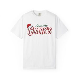Clark's Since 1989 Christmas Lights Shirt,  Funny Retro Holiday T-Shirt, Santa Hat Festive Gift Tee